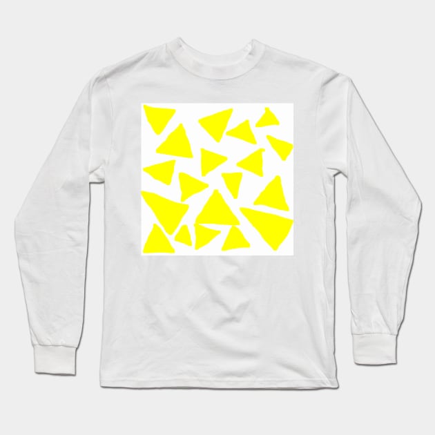 Yellow Corn Chips Long Sleeve T-Shirt by Deadfluffy